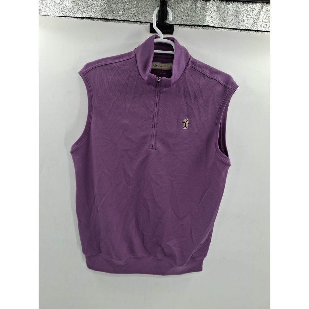 Donald Ross Large Purple Quarter‎ Zip Vest